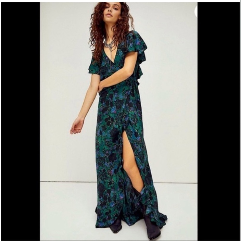 Free People Josephine Silk Wrap Dress